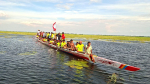 বর্ণাঢ্য আয়োজনে বোনকোলা দুলদুল এক্সপ্রেস নতুন  বাইচ নৌকার উদ্বোধন