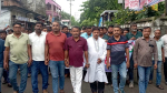 ষড়যন্ত্রের প্রতিবাদে পাইকগাছায় স্বেচ্ছাসেবক দলের বিক্ষোভ