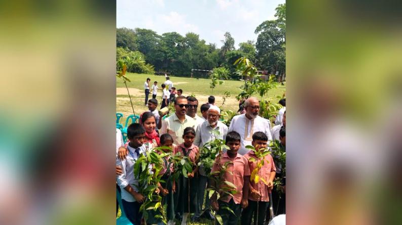 কালীগঞ্জ শিক্ষা প্রতিষ্ঠানের শিক্ষার্থীদের মাঝে চারা গাছ বিতরণ