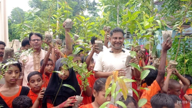 পিরোজপুরের শিক্ষার্থীদের হাতে বিতরণ করা হলো ১০০০ গাছের চারা