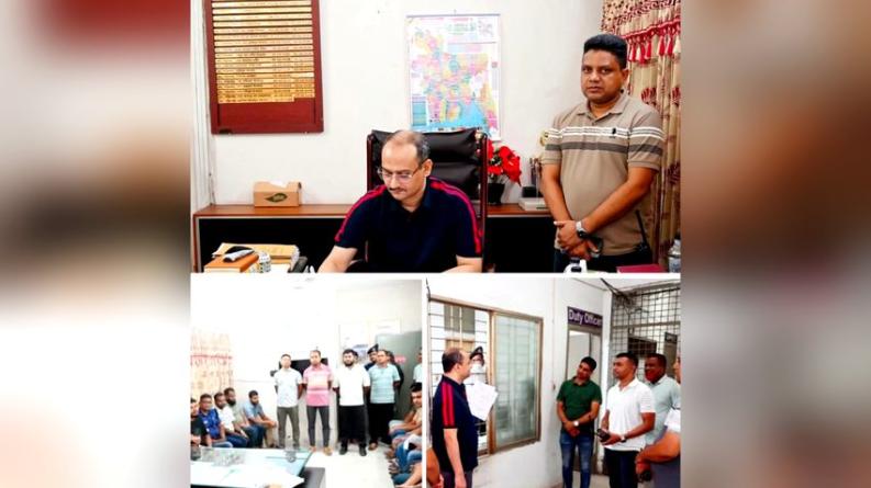 ভেড়ামারা থানায় কুষ্টিয়ার নবাগত পুলিশ সুপারের আকস্মিক পরিদর্শন