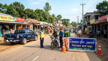 দোহারে পুলিশ চেকপোস্ট, যানজটে নাকাল উপজেলার প্রধান সড়ক