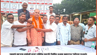 পররাষ্ট্র মন্ত্রণালয় কর্মচারী কল্যাণ সমিতির সভাপতি শাহীনকে সুজানগরে সংবর্ধনা
