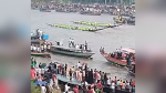 মানিকগঞ্জের বেউথায় কালীগঙ্গায় নৌকাবাইচ ঘিরে জনসমুদ্র