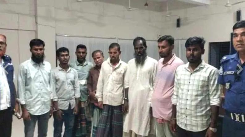 তেঁতুলিয়া নদীতে মা ইলিশ শিকার, ৮ জেলের এক মাসের কারাদণ্ড