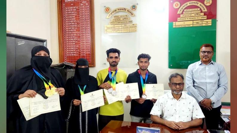 জাতীয় ক্রীড়া প্রতিযোগিতায় ভেড়ামারা কলেজের ছয় পদক, ক্রিকেটে সেমিফাইনাল